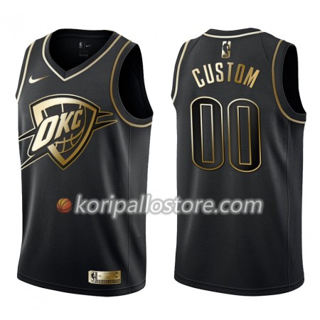 Oklahoma City Thunder Custom Nike Musta Golden Edition Miesten Pelipaidat Swingman 